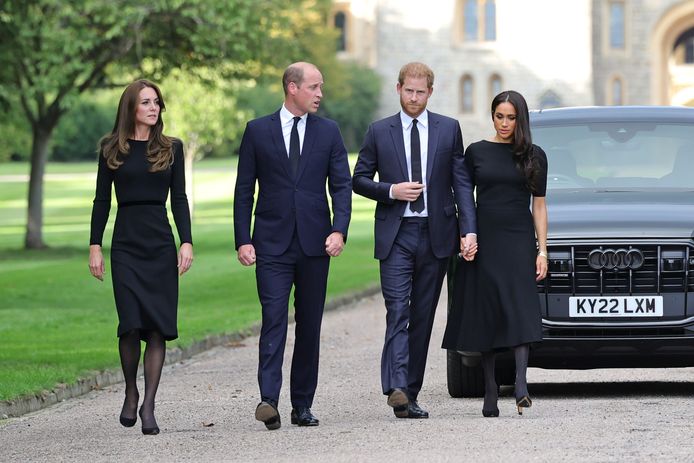 Kate Middleton, le prince William, le prince Harry et Meghan Markle.