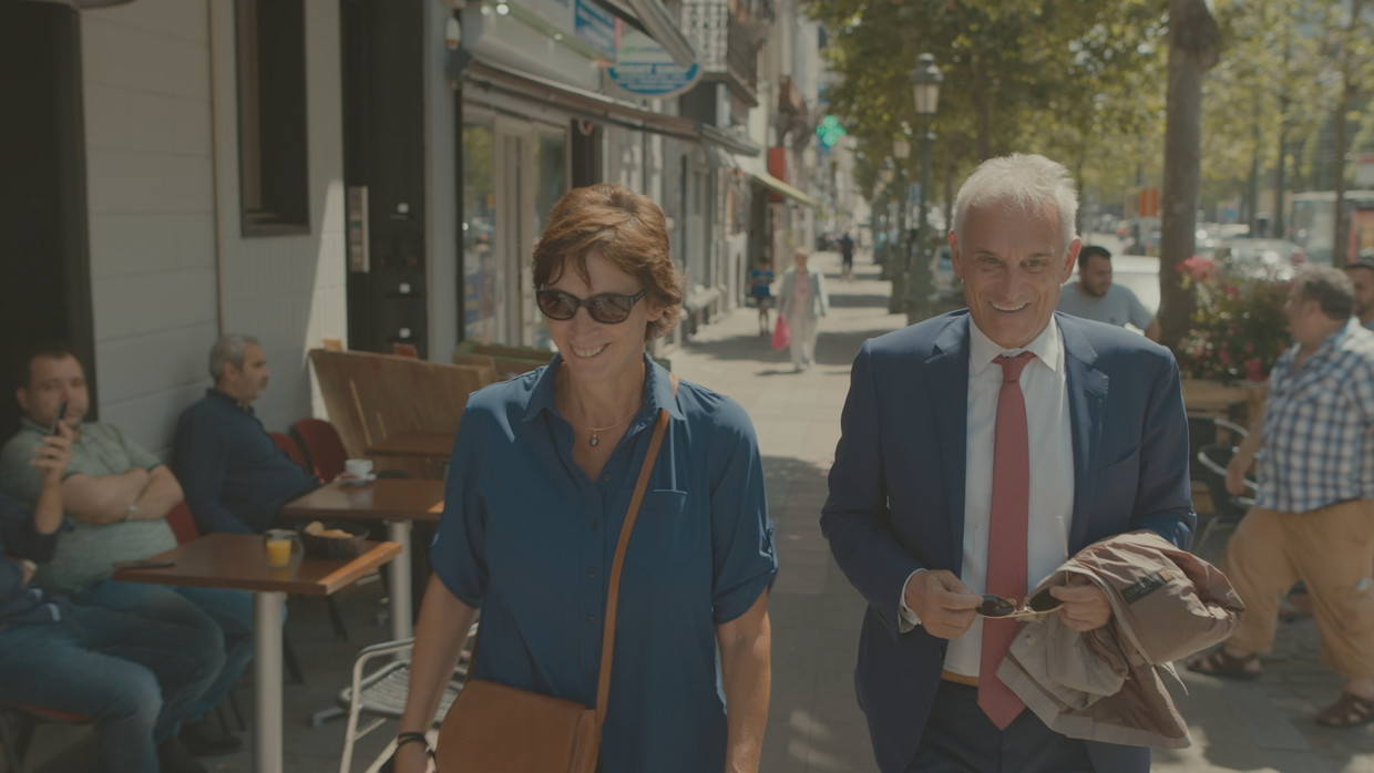 Phara de Aguirre en Frank Depuyt in Molenbeek Beeld VRT
