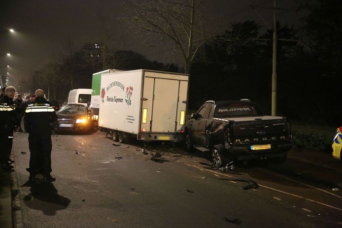 De bestuurder van de Audi is bij het incident gewond geraakt.