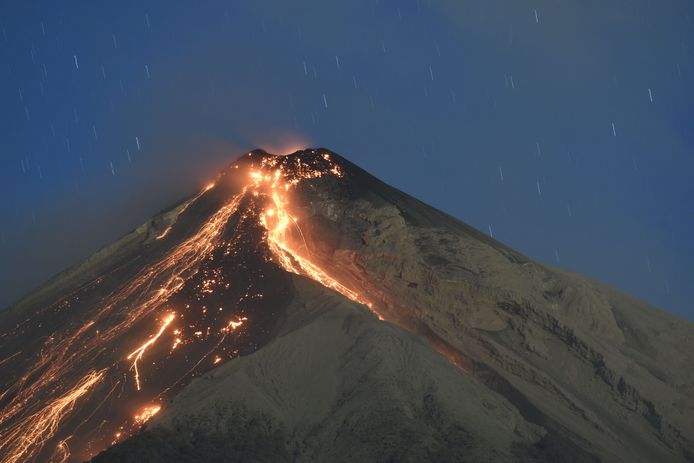 De Fuego-vulkaan in februari van dit jaar.