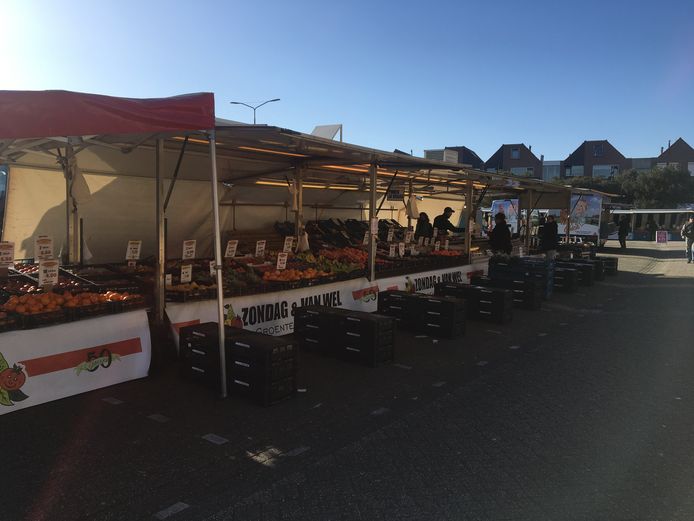 Het is heel rustig op de markt in Oss.