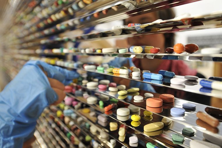 Een kunstwerk van Damien Hirst (AFP) Beeld 