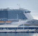 Uit de schoorstenen van dit nieuwe cruiseschip komen geen zwarte rookpluimen