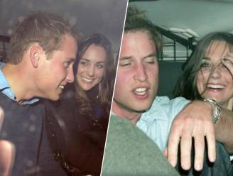 Beelden van jonge prins William en Kate Middleton die stevig feesten gaan viraal