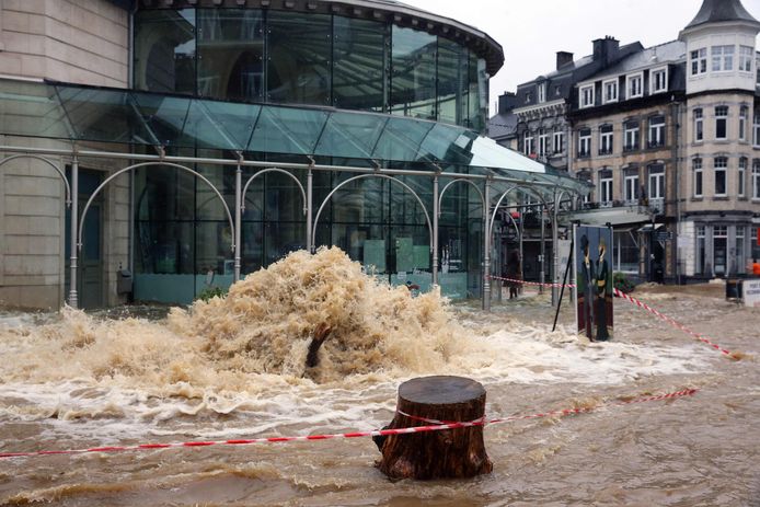 Het centrum van Spa liep op 14 juli 2021 helemaal onder.