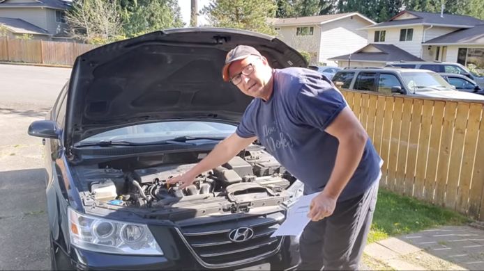 Screenshot: Dad, how do I? - How to check your car's oil.