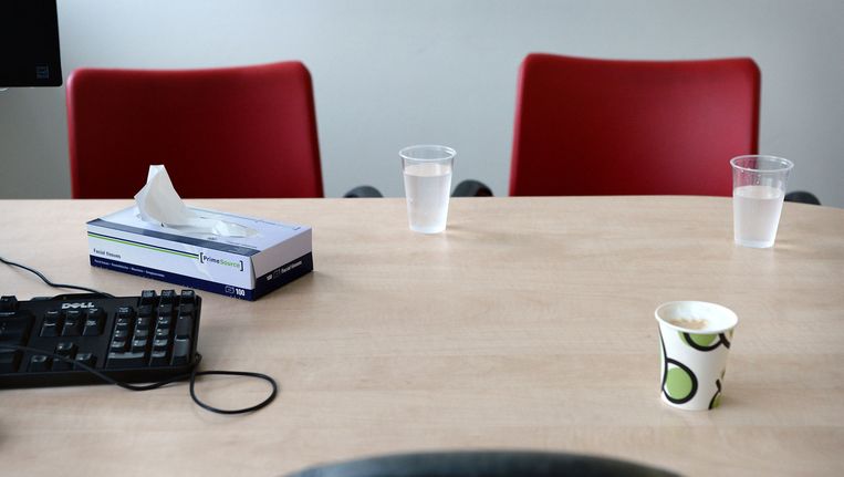 De spreekkamer van oncoloog Henri Marres in het Radboudumc Beeld Marcel van den Bergh