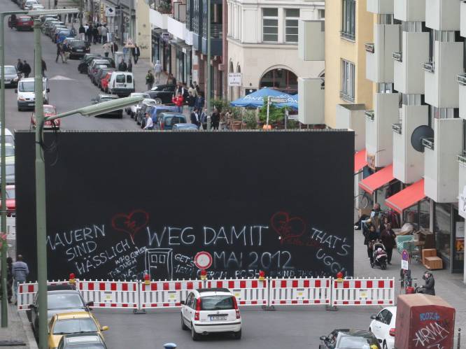Niet iedereen blij met nieuwe muur in Berlijn