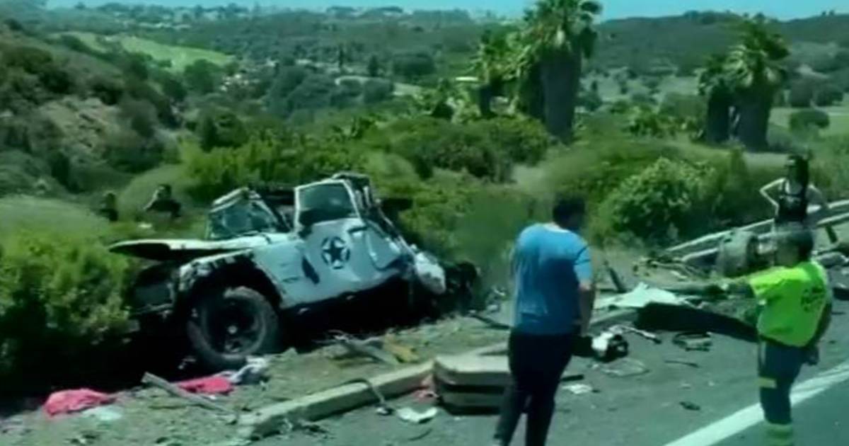 Belg omgekomen bij ongeval in Spanje: vrachtwagen rijdt in op jeep met pech, beelden tonen ravage.