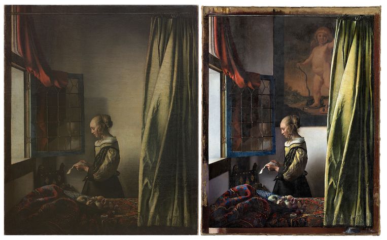 artillerie Teken schermutseling Zoek de verschillen: Vermeers liefdesboodschap bleef eeuwenlang verborgen