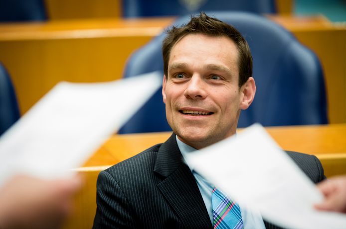 Martijn van Helvert (CDA) tijdens een debat in de Tweede Kamer.