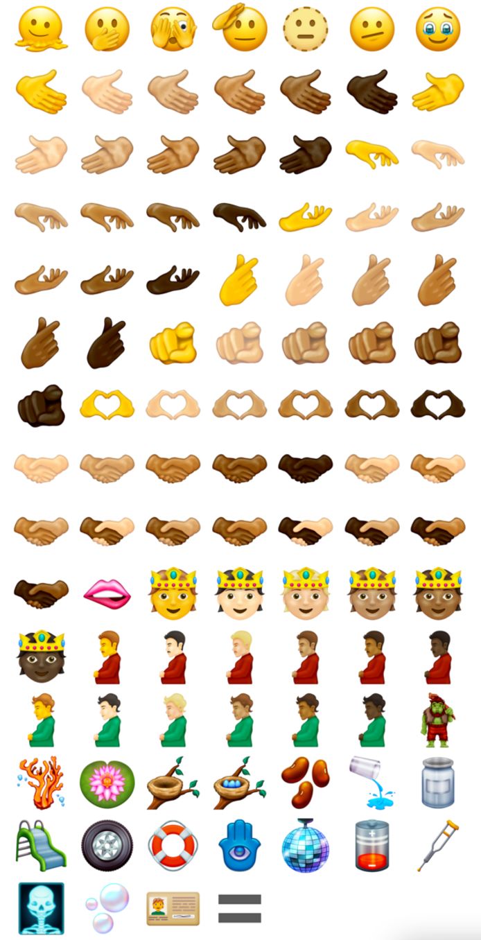 De nieuwe emoji voor 2021.