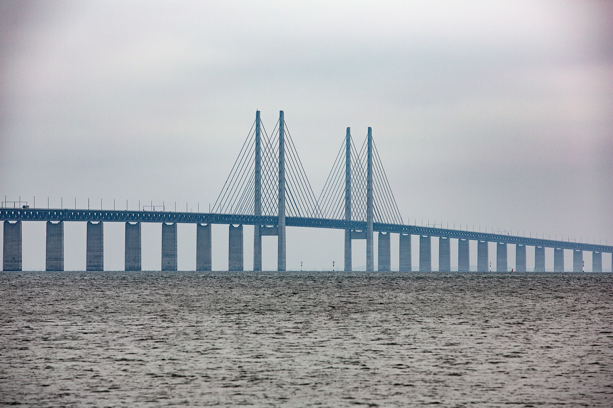 De Sontbrug tussen Malmö en Kopenhagen.