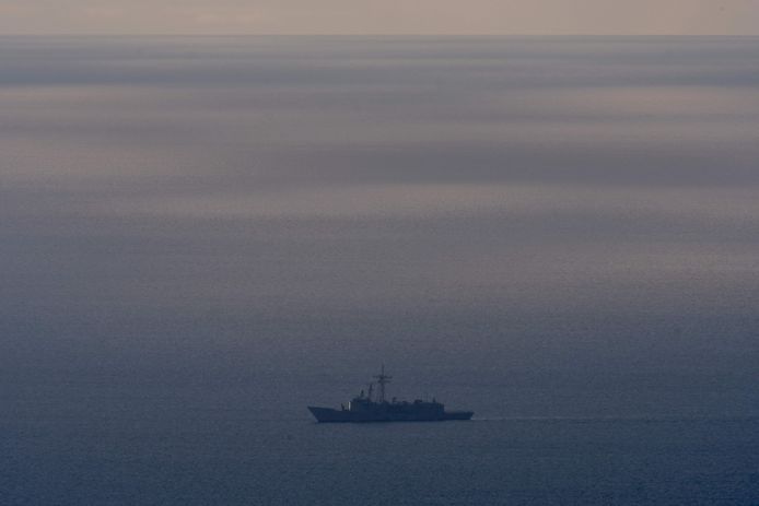 Nave da guerra taiwanese in mare.