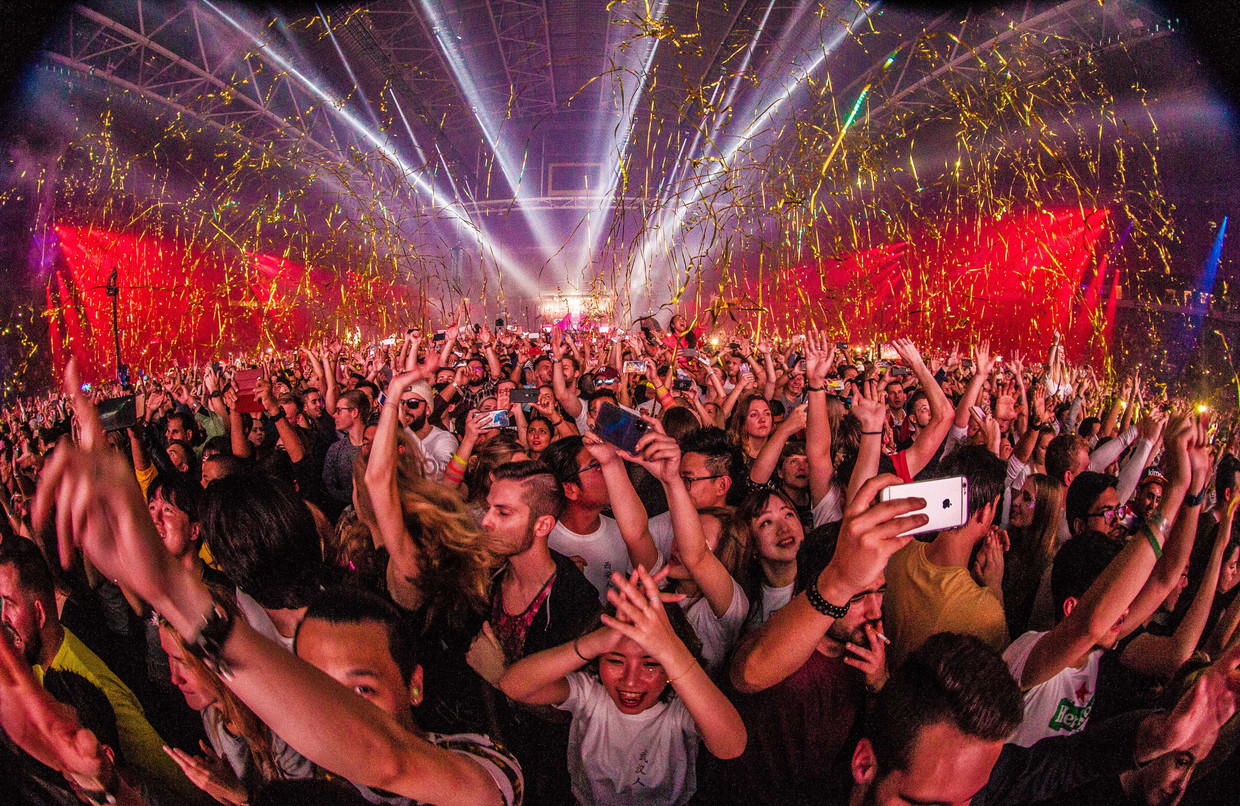 Publiek op een feest van het Amsterdam Dance Event.  Beeld ANP