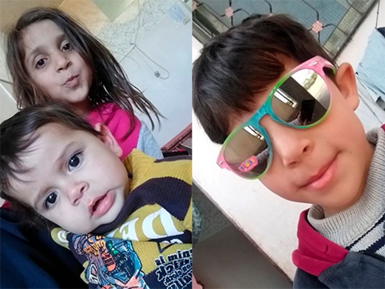 Amira en haar broertjes Muhammad-Zain en Islam al-Attar stierven in de armen van hun moeder. Beeld NYT