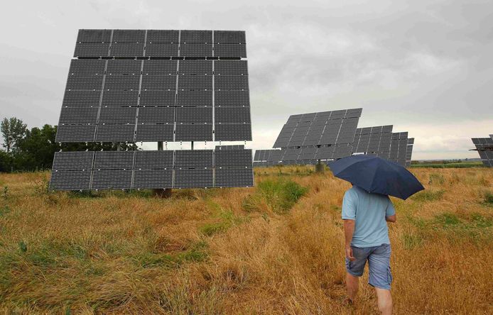 Een 'zonnepanelenboerderij' in Spanje. Meer dan honderd investeringsmaatschappijen vragen banken dat ze meer maatregelen nemen voor het klimaat en de biodiversiteit, rekening houdend met de centrale rol die ze spelen bij het geven van financiering aan projecten.