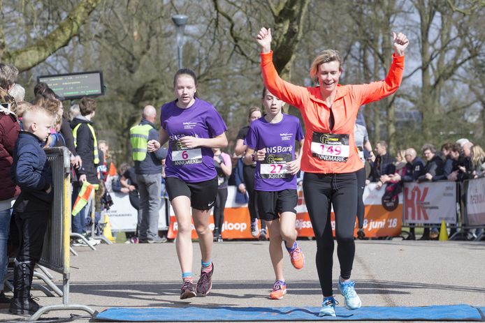 Vreugde als de finish is bereikt.