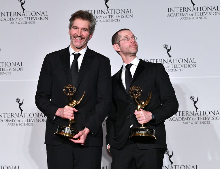 David Benioff en D.B. Weiss, de twee heren achter de verhaallijnen van ‘Game of Thrones’, hadden zichzelf twee – verkorte – seizoenen gegeven om alle losse eindjes in Westeros aan elkaar te knopen.  Beeld Getty Images