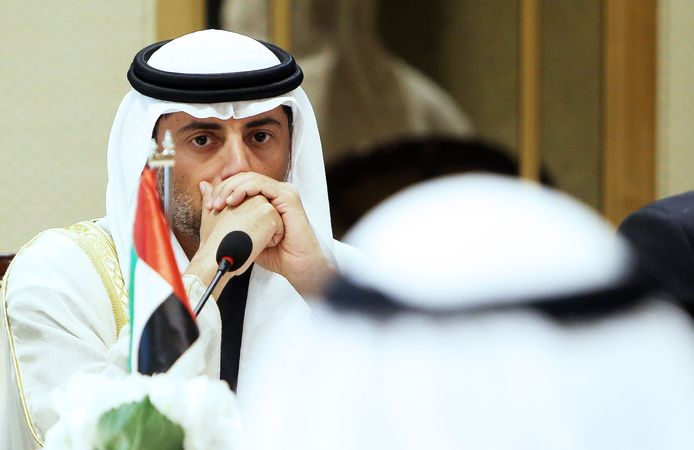 Minister van Energie Suhail Al-Mazrouei van OPEC-lid Verenigde Arabische Emiraten