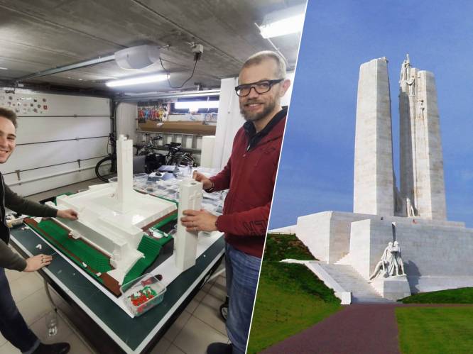 Ieperlingen bouwen Canadees Vimy-oorlogsmonument na in LEGO: “Een hele eer dat wij de vraag kregen dit te doen” 