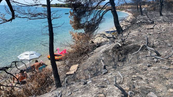 Bosbrand op Grieks eiland heeft grote gevolgen: ‘Wie wil vakantie vieren in zwartgeblakerd landschap?’