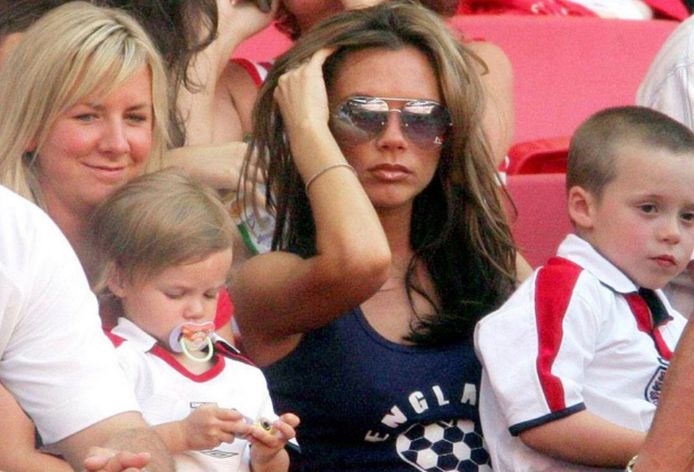 Victoria Beckham en haar voormalige nanny, Abigail Gibson.