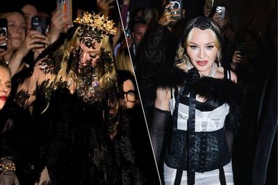 Madonna attracts more attention than the models on the catwalk at Milan Fashion Week