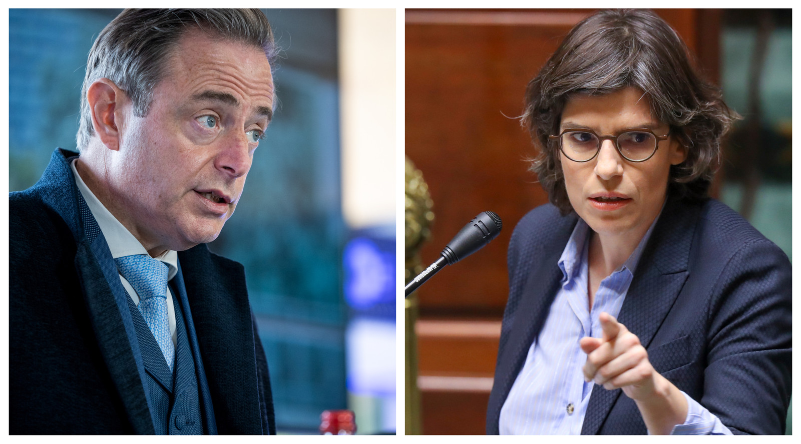Bart De Wever (N-VA) et Tinne Van der Straeten (Groen), la ministre fédérale de l'Energie.