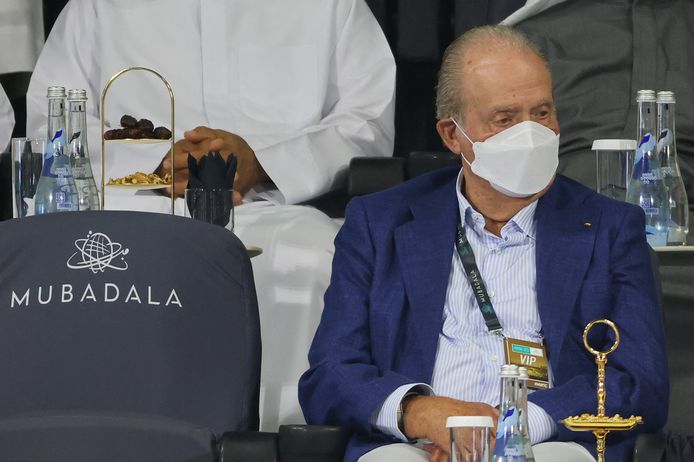 Juan Carlos I in Abu Dhabi eind 2021.