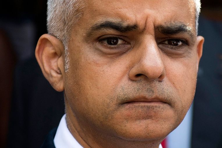 De Londense burgemeester Sadiq Khan. Beeld EPA