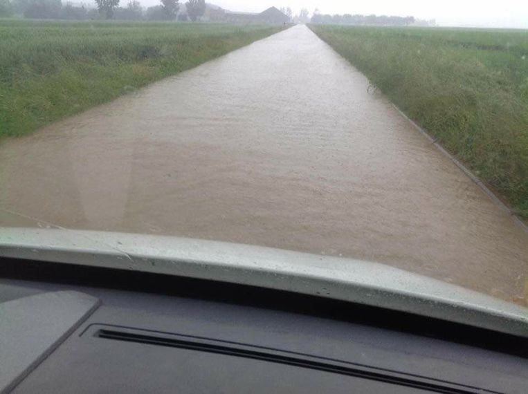 De weg van Dormaal richting Landen. Beeld RV Facebook