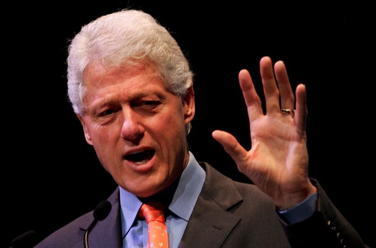 Oud-president van de Verenigde Staten Bill Clinton op een klimaatconferentie in Sydney in 2006. Beeld EPA