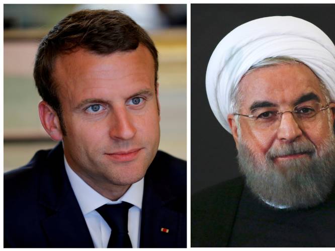 Macron en Rouhani werken samen om nucleair akkoord te behouden