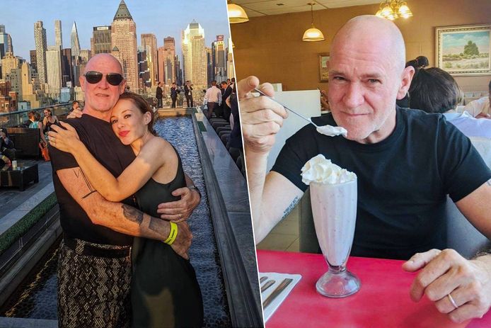 Bjorn Soenens met zijn vrouw, Emma, in New York: “Omdat ik nog herstel van longkanker, reis ik niet zo ver dit jaar.”