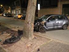 Dronken automobilist knalt tegen boom en moet mee met de politie