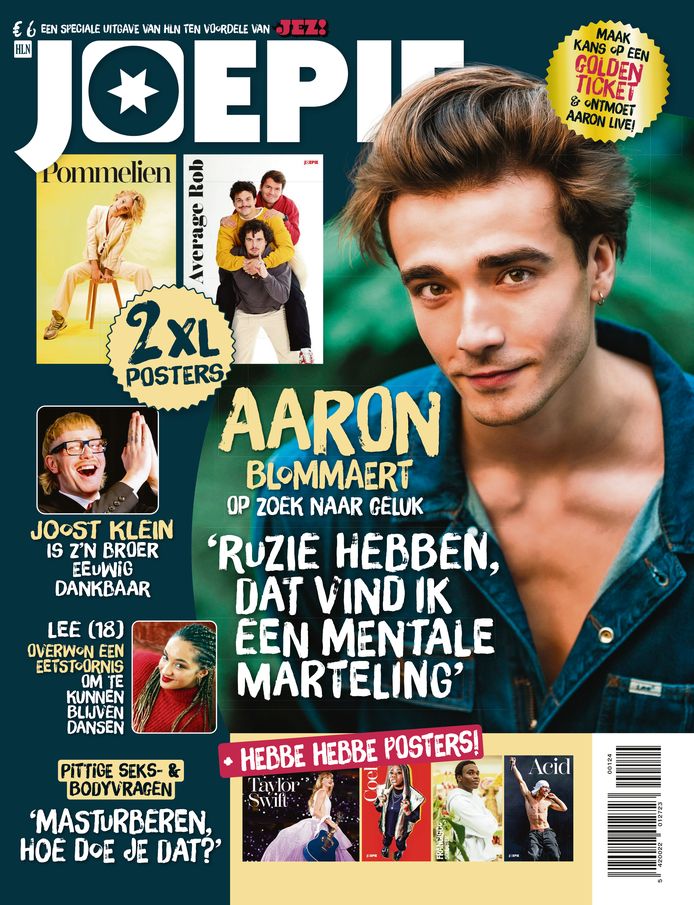 Dit is 'm! De cover van de nieuwe Joepie ten voordele van JEZ! Mét Aaron Blommaert op de cover.