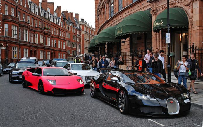 Supercars in Londen