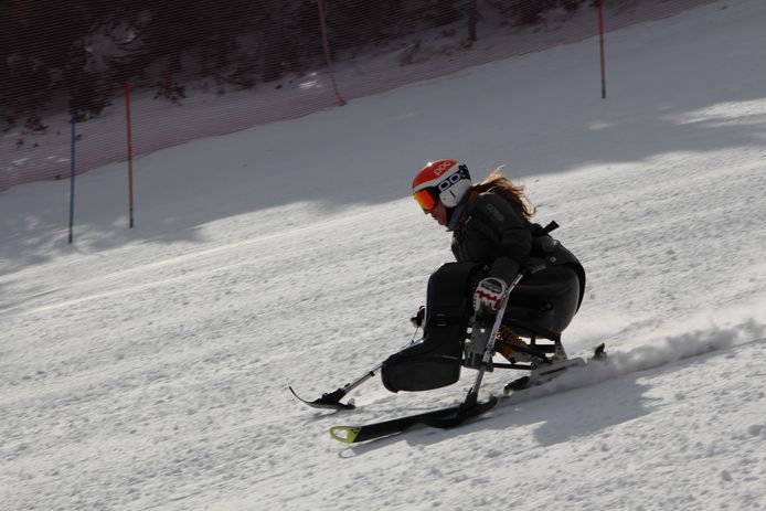 Elien Allaert toen ze nog aan skiën deed