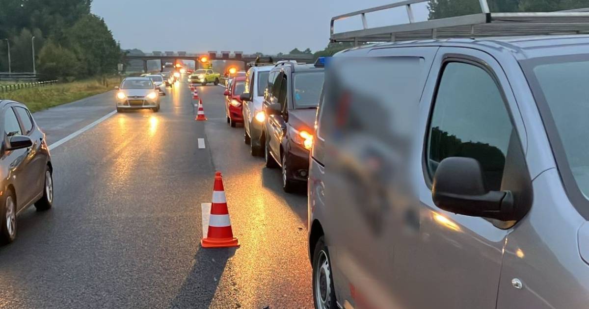 Kettingbotsing op A28: file tussen Harderwijk en Amersfoort.