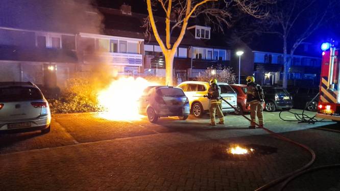Auto gaat in vlammen op in Hendrik-Ido-Ambacht