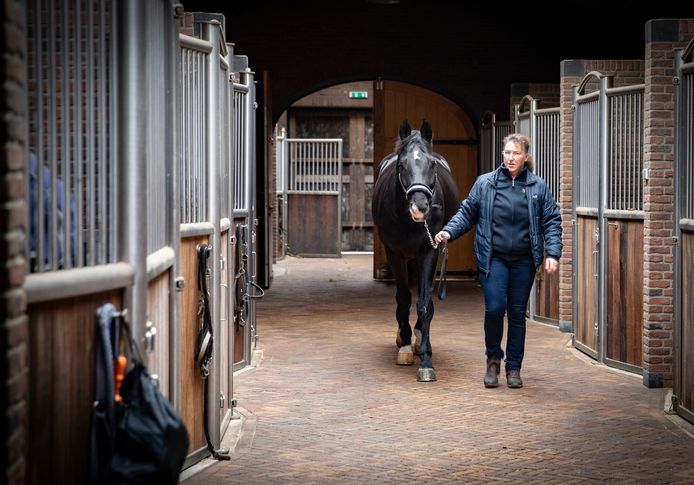 Paula van Rooij met haar 13-jarige hengst in Paardensportcentrum De Kienehoef waar binnenkort een heus paardenzwembad zal worden aangelegd.