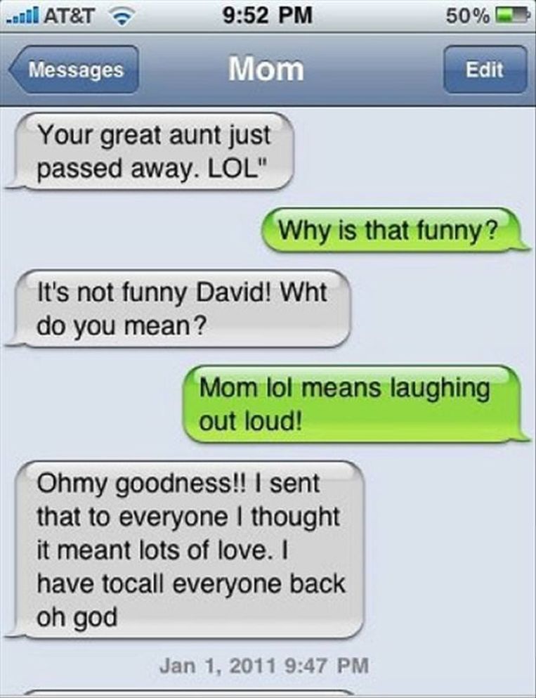 Ouders Zijn In Hun Sms En Soms Onbedoeld Grappig Het Leukste Van