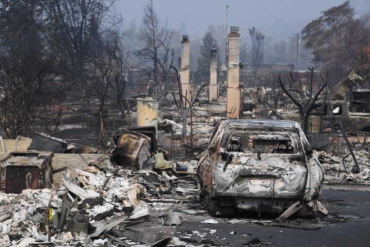 Schade in de plaats Talent in Oregon. Beeld AFP
