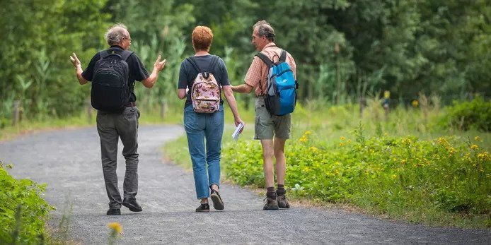 Wandelen in de natuur sfeerfoto