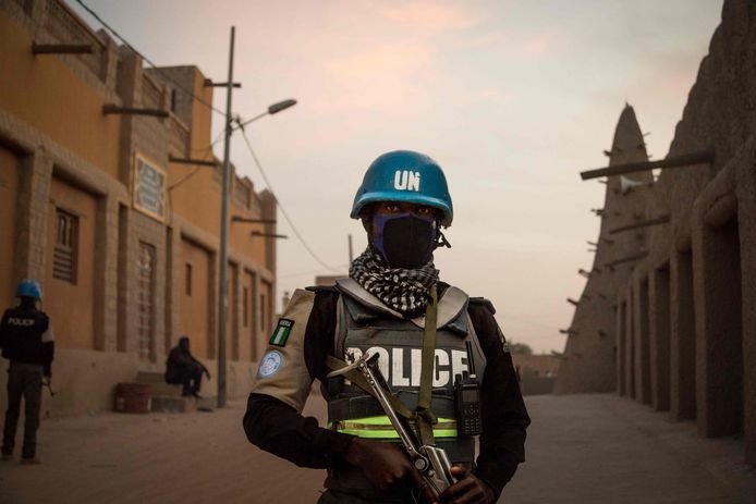 Een militair van de VN-vredesmissie MINUSMA in Mali.