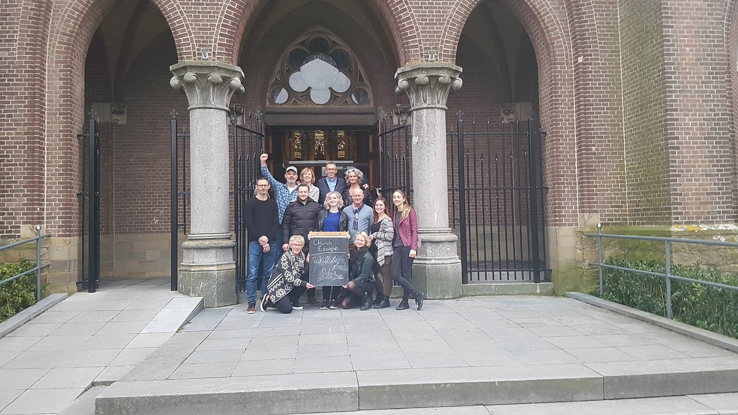 Deelnemers aan de eerste Church Escape in Cuijk.