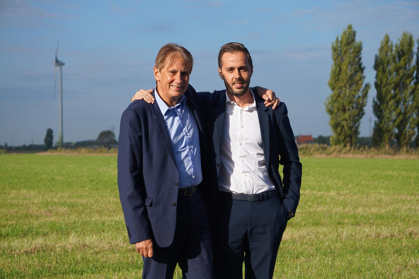 Vader Roland en zoon Gauthier Defreyne, de nieuwe burgemeester van de Godelievestad.