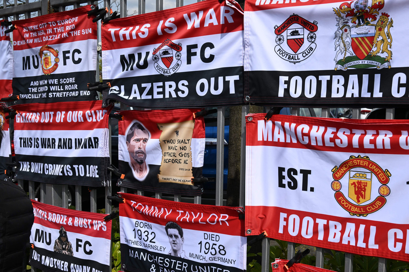 Manchester United-fans willen af van de familie Glazer, de eigenaars van de club.