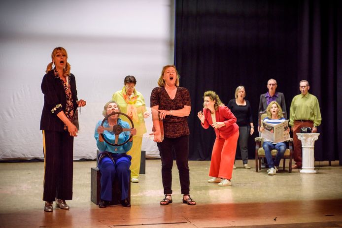 Repetitie voor de jubileumvoorstelling 'Paul' in 2019.